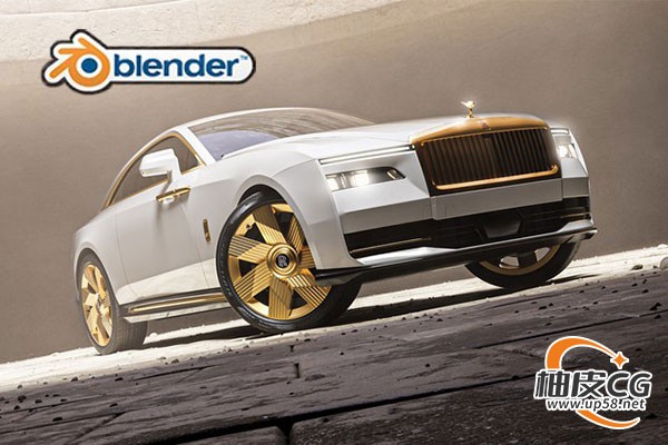 Blender劳斯莱斯汽车建模材质渲染后期高级技术视频教程