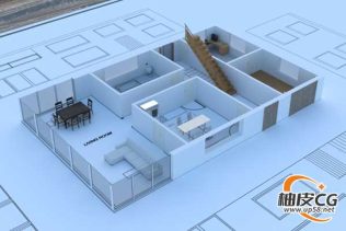 Blender房屋建筑设计3D建模照明动画项目视频教程（中文字幕）