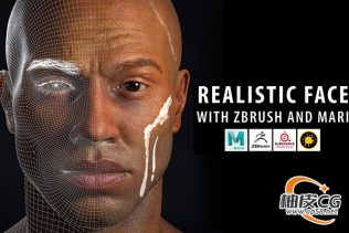Zbrush & Mari制作逼真人类头部3D模型视频教程(中文字幕)