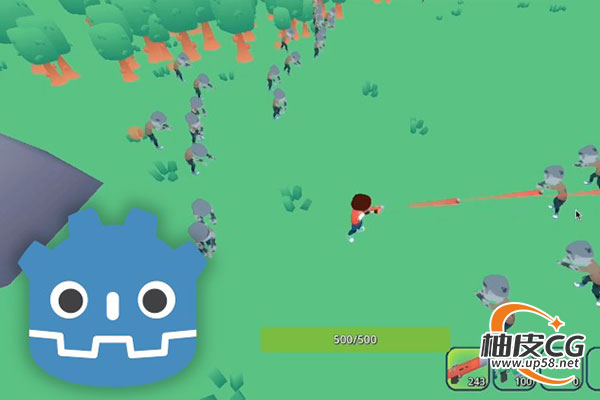 Godot 4创建3D俯视角射击游戏完整视频教程(中文字幕)