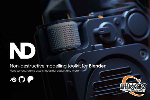 Blender非破坏性硬表面3D建模插件ND v2.1.0