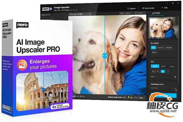 AI人工智能技术增强和放大图像AI Image Upscaler Pro 1.1.4