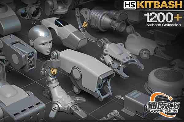 1200+个高效工业主题高品质硬表面3D模型工具包