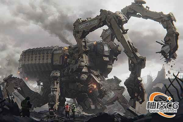 Blender机甲初步草图3D建模渲染合成完整流程视频教程(中文字幕)