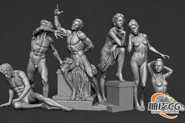 ZBrush古典美学全人体动态姿势雕刻全流程大师班视频教程(中文字幕)